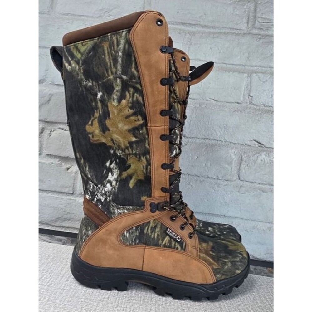 Rocky ProLight Men's 16" Waterproof Snake Boots Camo Leather Size 10 M FQ0001570
